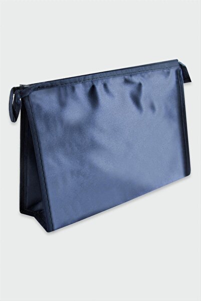 TakÇalıştır Navy Blue Colored Makeup Bag