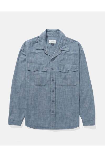 AMERICAN EAGLE AE Relaxed Fit Denim Shirt