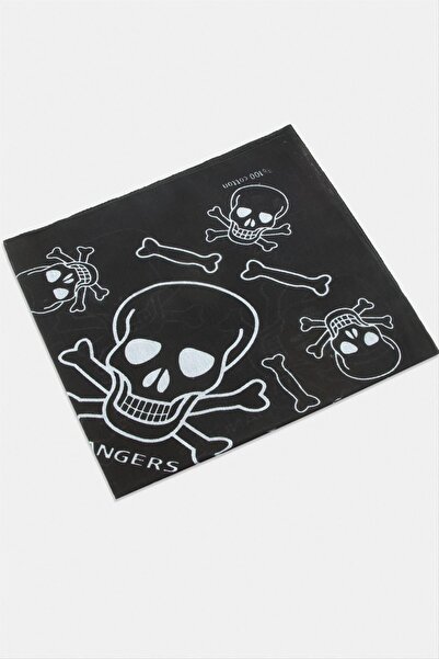 ZERO LAND Msa-Shop Skull Pattern Bandana 50X50-Black