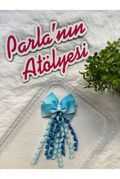 SOFT Bow-shaped hairpin with fringe and alligator clip