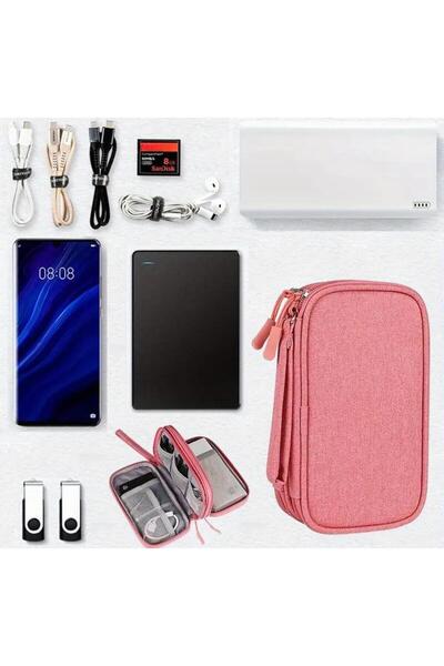 zyc Φορητή τσάντα χειρός με ψηφιακή οργάνωση αξεσουάρ και καλωδίων 3 επιπέδων