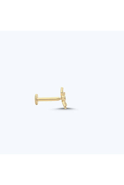 Altınbaş Altın Tragus Çiçek Piercing