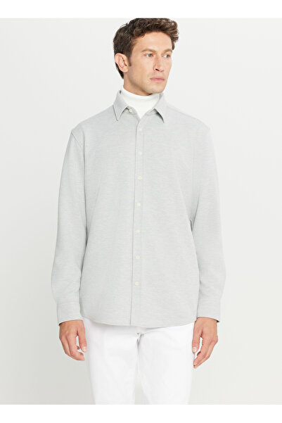 ALTINYILDIZ CLASSICS Comfort Fit Classic Collar Gray Men's Shirt Ace020261246_Gri