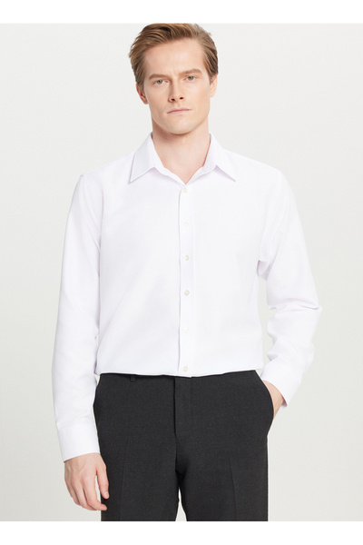 ALTINYILDIZ CLASSICS Regular Fit Klasik Yaka Beyaz Erkek Gömlek ACE020261598_BYZ
