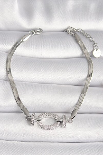 Inure Jewelry 316L الصلب الفضة اللون سلسلة الإيطالية نموذج الزركون حجر خاتم ا...