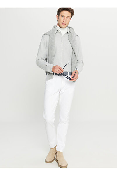 ALTINYILDIZ CLASSICS Comfort Fit Classic Collar Gray Men's Shirt Ace020261246_Gri