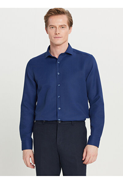 ALTINYILDIZ CLASSICS Tailored Fit İtalyan Yaka Lacivert Erkek Gömlek ACE020261600_LAC
