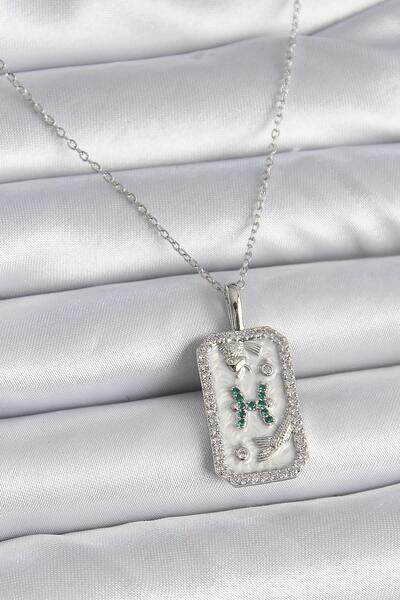 Inure Jewelry 316L الصلب الفضة اللون سلسلة الحوت زيركون حجر قلادة المرأة