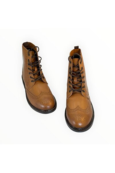 Amazon Ghete Brogue Barbati Find Hi-Top Piele Naturala Maro, Marimea 45 EU