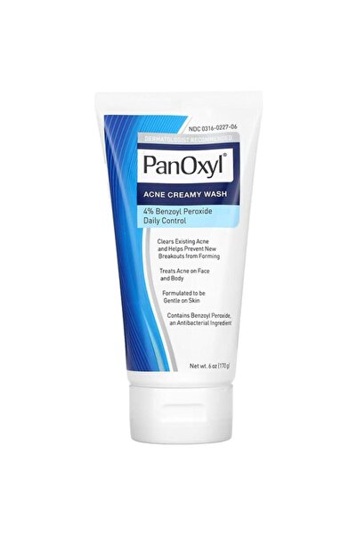 panoxyl PanOxyl Acne Cream Wash, Benzoyl Peroxide 4%, Daily Control 170g