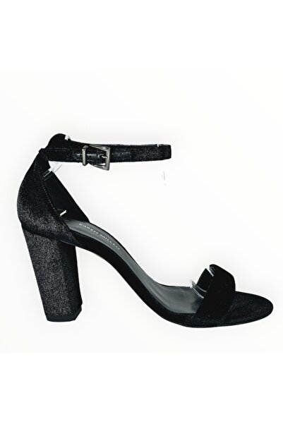 Karen Millen Women's Heeled Sandals Black Velvet - Size 37 EU