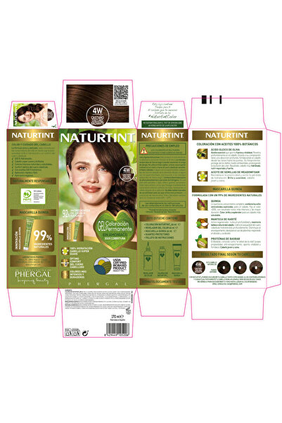 NATURTINT Ammoniakfreie Farbe #4w-radiant Dark Brown 170 ml