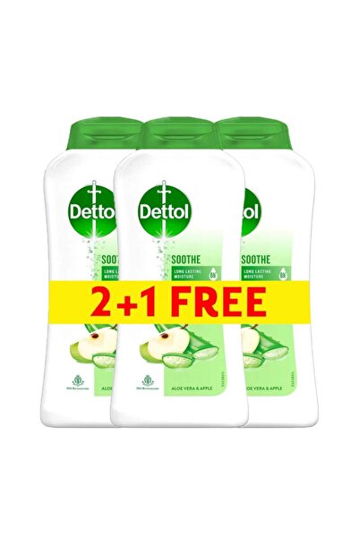 Dettol Dettol Soothe Antibacterial Body Wash with Aloe Vera & Apple (2+1 Free) 250ml
