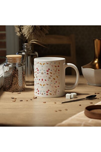 Bardash Meyve Desenli Özel Tasarım 3d Effectli Kupa