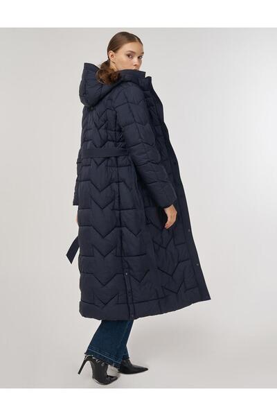 Kayra Pocket Detailed Anorak Coat Navy Blue
