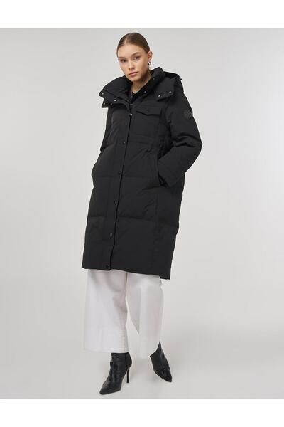 Kayra Pocket Detailed Goose down Coat Black