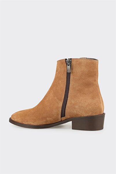 Elle Shoes Taba Deri Kadın Klasik Bot