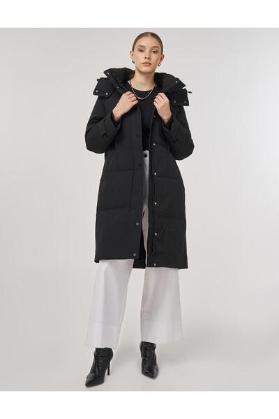Kayra Pocket Detailed Goose down Coat Black