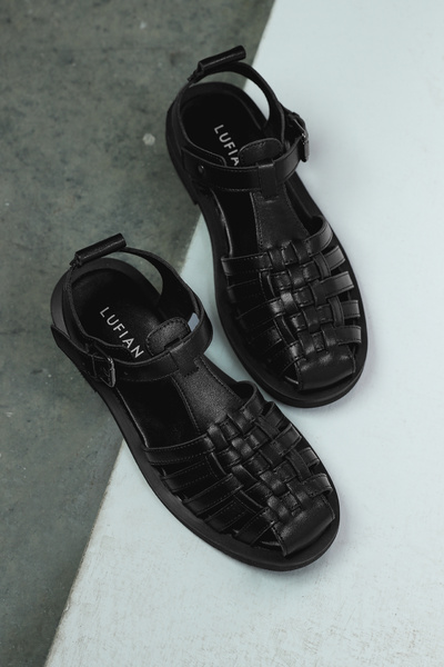 Lufian Irene Slippers Black