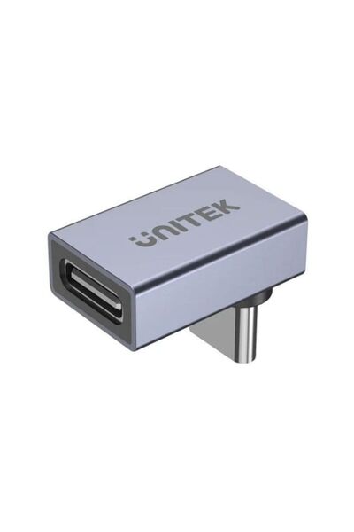 Unitek USB4 90° Right Angle Adapter | 40Gbps, 8K, 240W Fast Charge, Space Grey | A1039GY