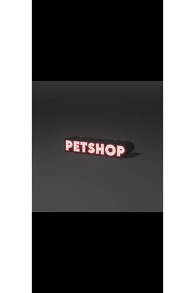 KAMER LED IŞIKLI PETSHOP TABELA