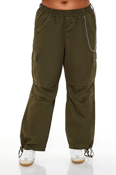 Forever 21 Plus Size Twill Kargo Pantolon