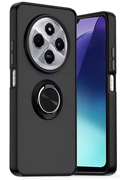 NewFace غطاء سيليكون مونتريال مع حلقة لهاتف شاومي ريدمي 14C (95927) - أسود