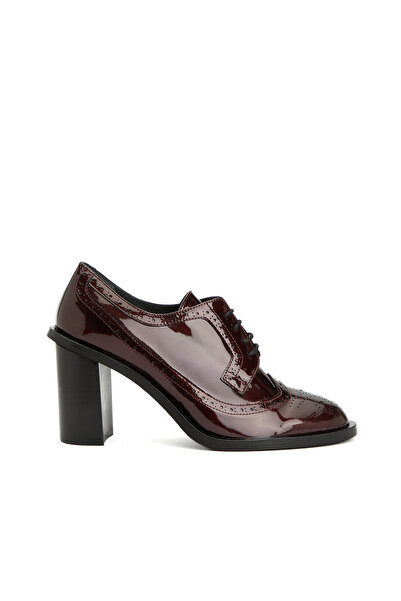 George Hogg Bordo Zımbalı Kadın Deri Ayakkabı