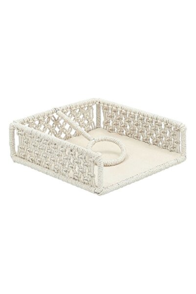 ORIAN Homz Macrame Tissue Holder 18*18*8 cm