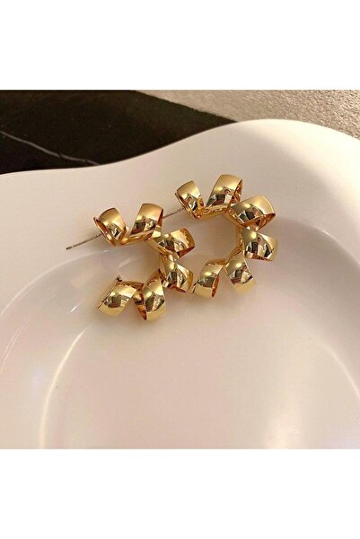 Pursehuit Cercei aurii, semirotunzi, formă spiralată, Tatania C8