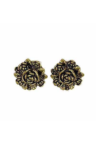 Pursehuit Gold earrings, with clips, flower shape, Nelma C1
