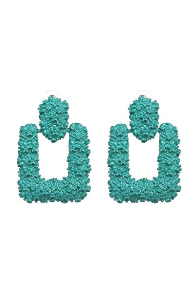 Pursehuit Πράσινα σκουλαρίκια, με τσαλακωμένη υφή, Risa C1 OUT