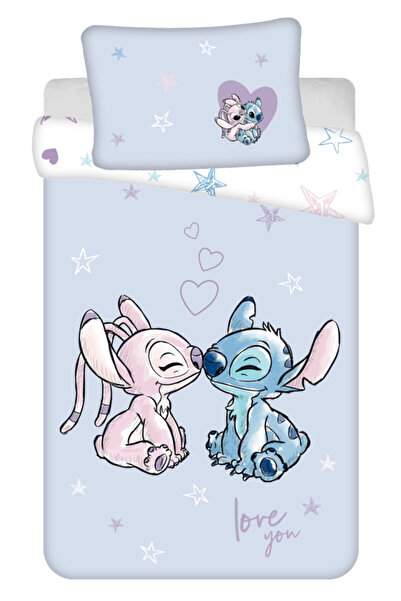 Stitch Disney Lilo și Purple Set lenjerie pat copii 100×135 cm, 40×60 cm