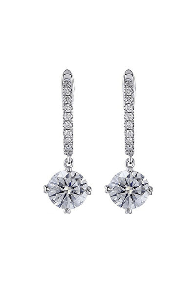 Pursehuit Cercei de culoare argintie, cu pietre de zirconiu, Stiane C5