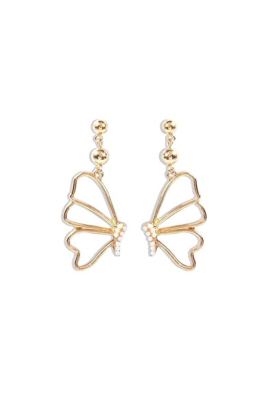 Pursehuit Χρυσά σκουλαρίκια, σχήμα φτερού πεταλούδας, Isabella C2