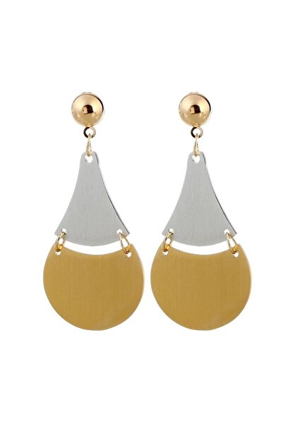 Pursehuit Cercei culoare aurie, cu plăcuțe de argint, Orsa C9 OUT