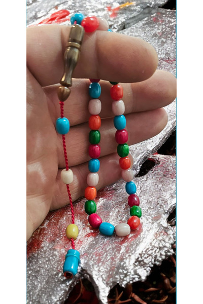 MERCAN-I ALA سبحة بونيبوم بتصميم مميز وتوقيع مميز، طول الكاحل، بنمط تراثي