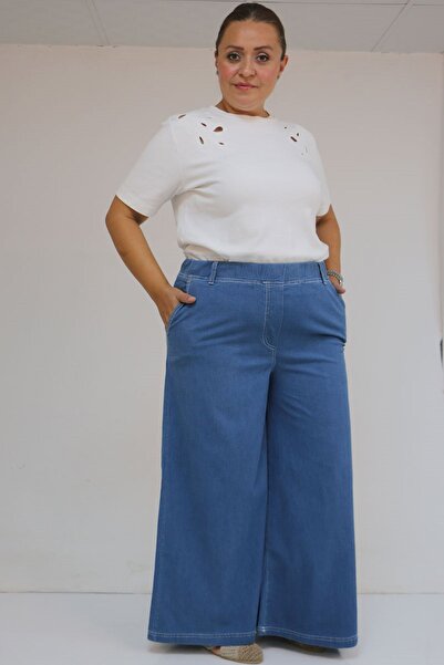 Eslina 59003 B.B. Elastic Waistband Pants with Hidden Zipper - Honeycomb Pattern