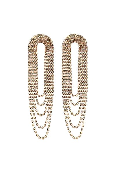 Pursehuit Cercei lungi aurii cu pietre multicolore, Zelma C1