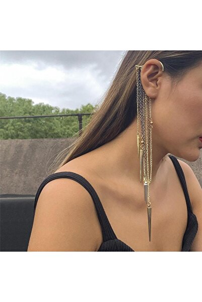 Pursehuit Cercei lungi, aurii, cu franjuri, Harriett C1