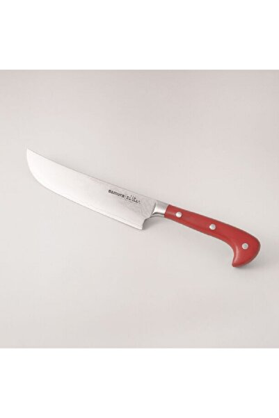 Samura سكين الطاهي السلطاني من الفولاذ الدمشقي، 7 بوصات، 164 مم، باللون الأحمر