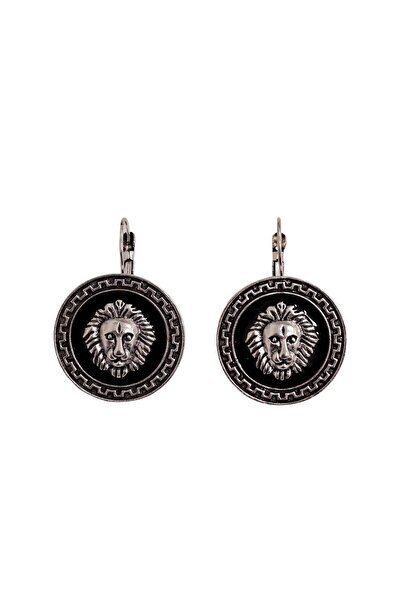 Pursehuit Σκουλαρίκια ασημένια, με κεφαλή λιονταριού, Bertild C1