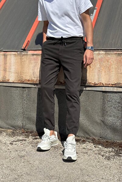 inpool Erkek, Bel ve paça lastikli, hi-quality, gabardin dokuma, pamuklu, Jogger pantolon 270-2