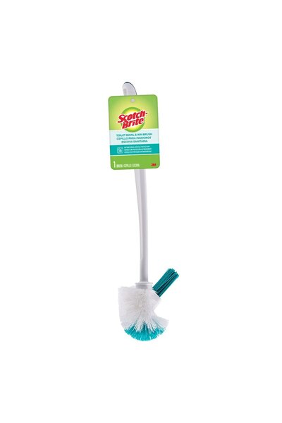 Scotch Brite Bowl & Rim Brush 491 – 12.2" Handle, 2.5" Bristles, Durable Toilet Cleaner