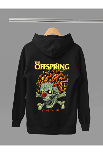 MAGORS سترة روك قطنية مطبوعة بأكمام طويلة وقلنسوة بثلاثة خيوط