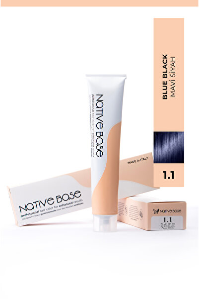 Native Base Saç Boyası 1.1 Mavi Siyah 100 Ml