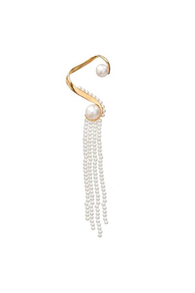 Pursehuit Cercei lungi aurii cu franjuri de perle, Patrick C1