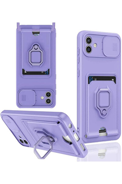 NewFace حافظة سامسونج جالاكسي A06 من سبيترنس مع حامل بطاقات وحلقة سيليكون (11...