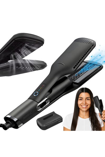 INOMEVIX Placa de indreptat parul 2 in 1 cu aer cald, uscare si indreptare si...