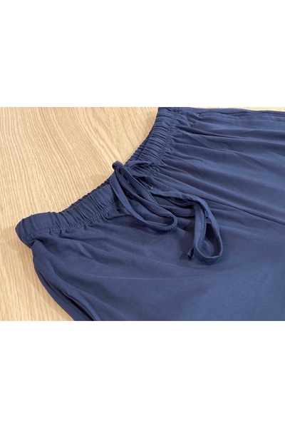 SOLOBUY Pyjamas Set Jersy Women's Long-Sleeved, Elastic Waist, Collar Round, Pants